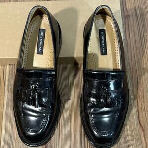 Bostonian black leather kiltie tassel loafers men’s size 9 dress professional